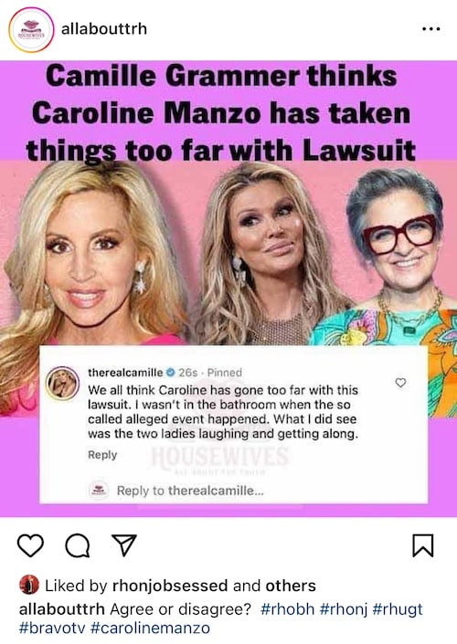RHOBH Camille Grammer Shades Caroline for Going Too Far With Brandi Sexual Assault Lawsuit