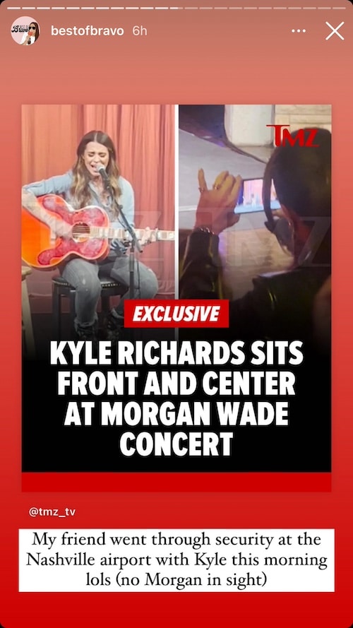 RHOBH Kyle Richards Records Morgan Wade in Concert