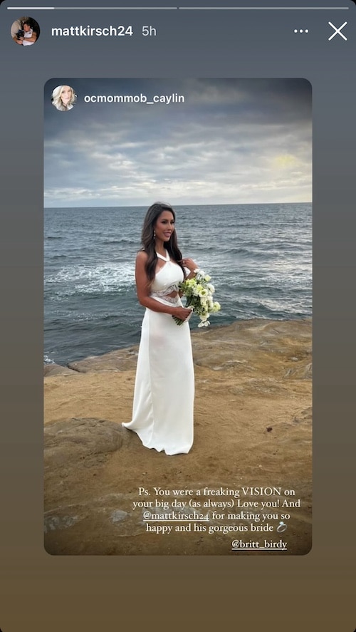 RHOC Matt Kirschenheiter Shares Pic of Wife Britt on Wedding Day