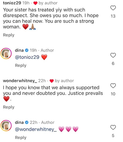 RHONJ Dina Manzo reacts to support from fans