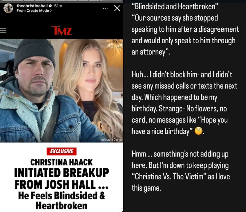 Christina Hall Slams Claims That Josh Was Blindsided by Split