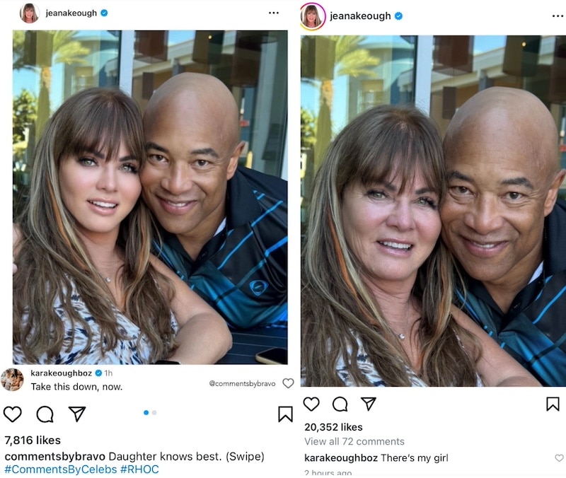 RHOC Jeana Keough Replaces Filtered Image With Real Pic of Face