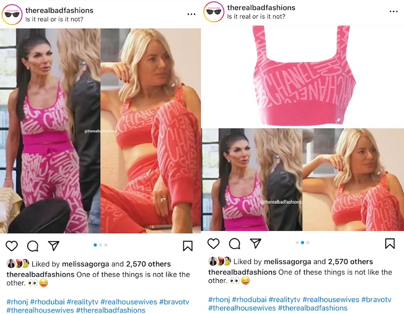 RHONJ Teresa Giudice Called Out for Fake Chanel Two-Piece