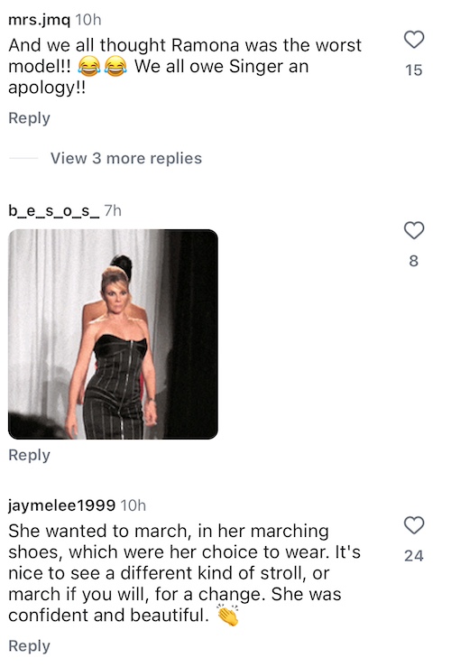 RHONY Bethenny Frankel Called Out for Marching on Runway at Paris Fashion Week