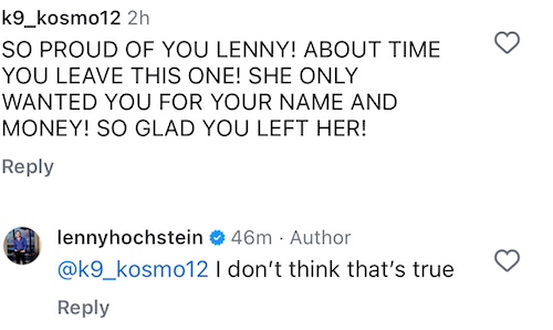 RHOM Lenny Hochstein Denies Katharina Nahlik Was With Him for His Money