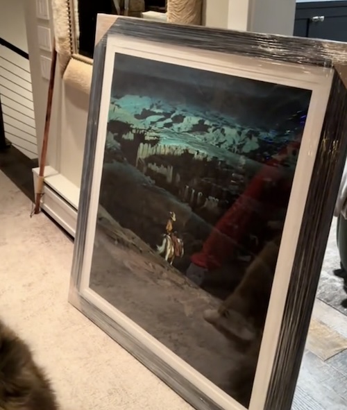 RHOBH Kyle Richards Gifts Mauricio Umansky Art Work for New Condo