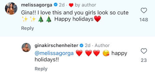 RHONJ Melissa Gorga Thanks Gina Kirschenheiter for Cookie Support