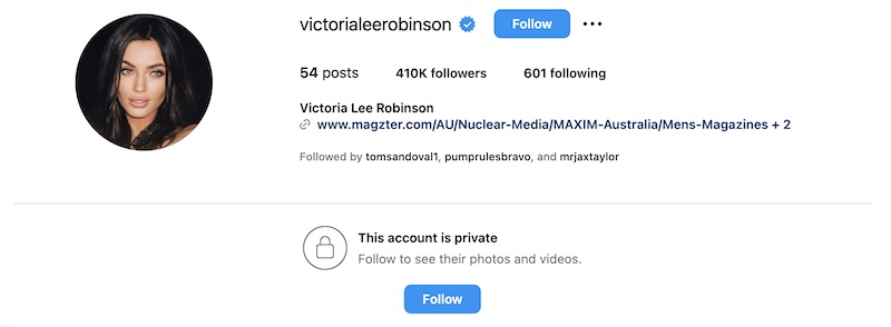 Victoria Lee Robinson Goes Private on Instagram After Cheating Drama