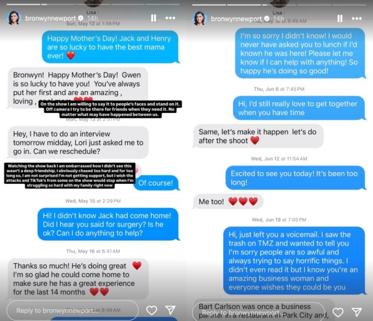 'RHOSLC' Bronwyn Newport Leaks Lisa Barlow's Text Messages(00)