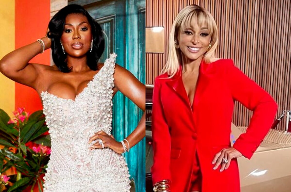 Wendy Osefo vs Karen Huger e1738270682236 RHOP's Wendy Osefo Addresses Fallout With Karen Huger, If They’ve Spoken & Defends Stacey, Plus Suggests Keiarna’s Beef is for the Cameras