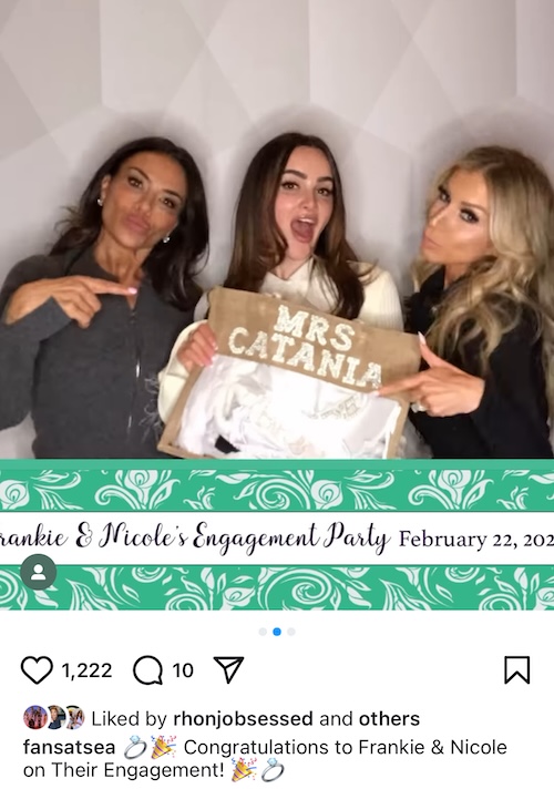 RHONJ Dolores Catania Celebrates Frankie's Engagement to Nicole With Brittany