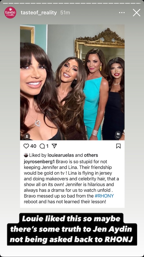 Luis Ruelas Likes Post About Jennifer Aydin Being Fired From RHONJ