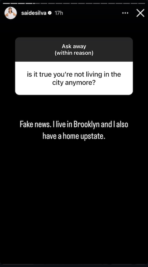 RHONY Sai De Silva on Rumor She Doesn't Live in NYC