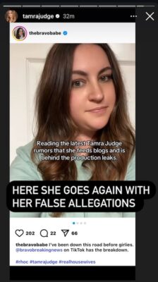 RHOC's Tamra Judge Fires Back at Claim of Leaking Stories