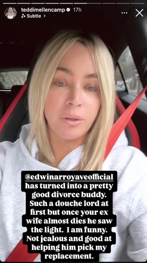 RHOBH Teddi Mellencamp Says Edwin Arroyave is a Good Divorce Buddy After She Almost Died