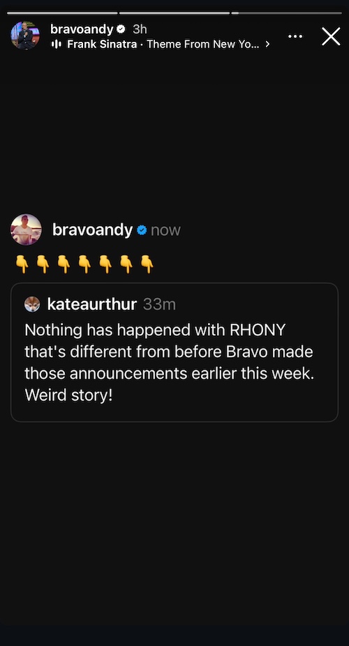 Andy Cohen Reacts to RHONY Cancellation Rumor