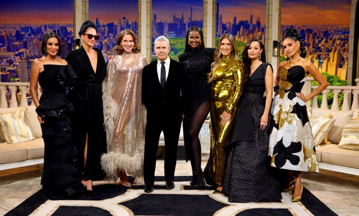 Andy Cohen and Cast of RHONY at Reunion 1 e1747237244722 REPORT: RHONY Season 16 Will Include These 3 Returning Women and New Cast Members Including TODAY Host Sheinelle Jones and Martha Stewart's Makeup Artist