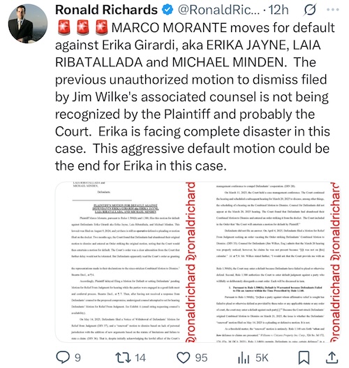 Designer Moves to Force Default Judgment on Erika Jayne Amid Lawsuit