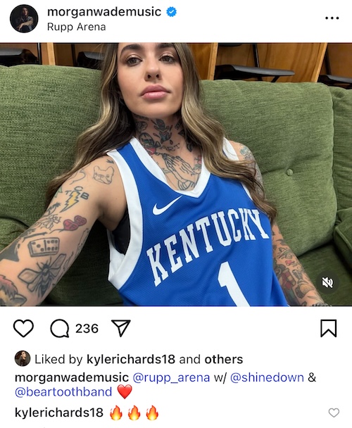 RHOBH Kyle Richards Posts Fire Emoji on Morgan Wade Selfie
