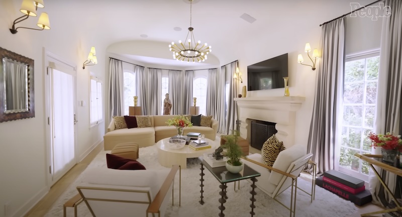 RHOBH Erika Jayne Living Room in Hollywood Hills Home
