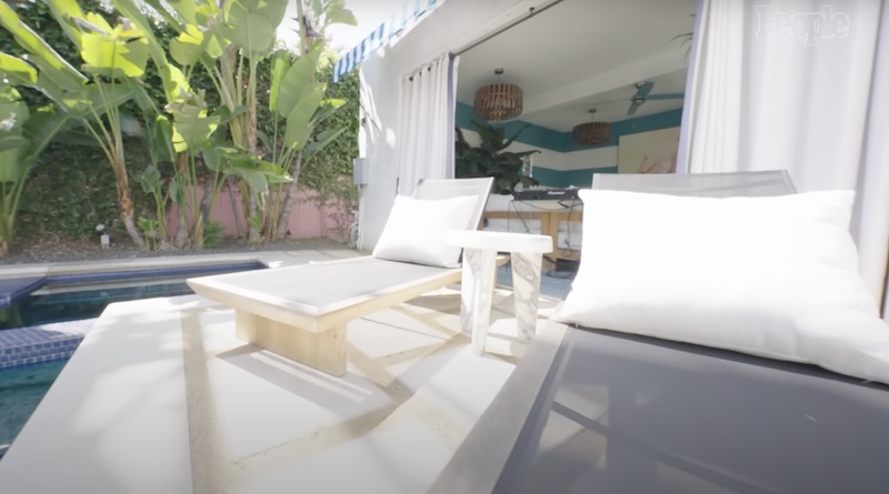 RHOBH Erika Jayne Pool Area at Hollywood Hills Home