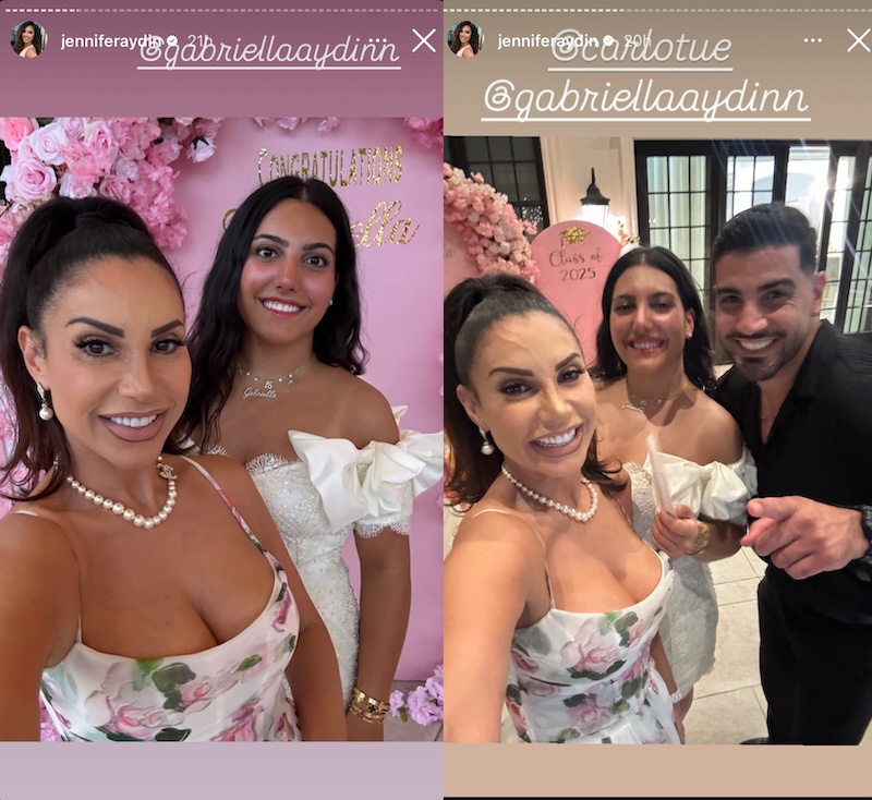 RHONJ Jennifer Aydin With Daughter Gabriella at Graduation Party