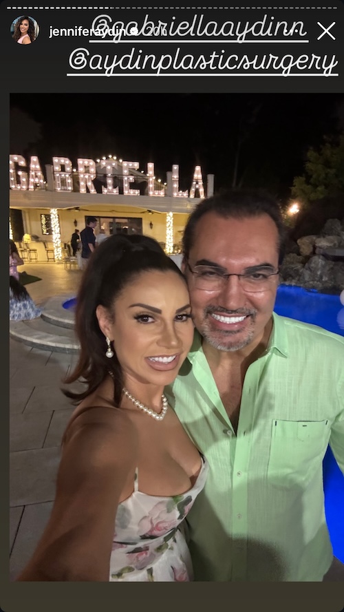 RHONJ Jennifer Aydin and Bill at Gabriella's Graduation