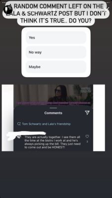 Are Tom Schwartz and Lala Kent Secretly Dating? Rumor Surfaces After