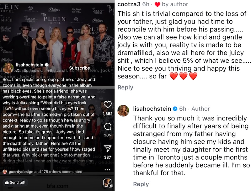 RHOM Lisa Hochstein Accuses Larsa Pippen of Painting Fake Narrative About Jody Glidden