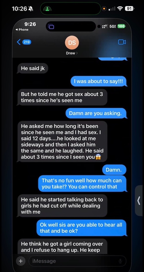 RHOA Ralph Pittman Leaks Alleged Text Messages Sent Between Drew Sidora and Black