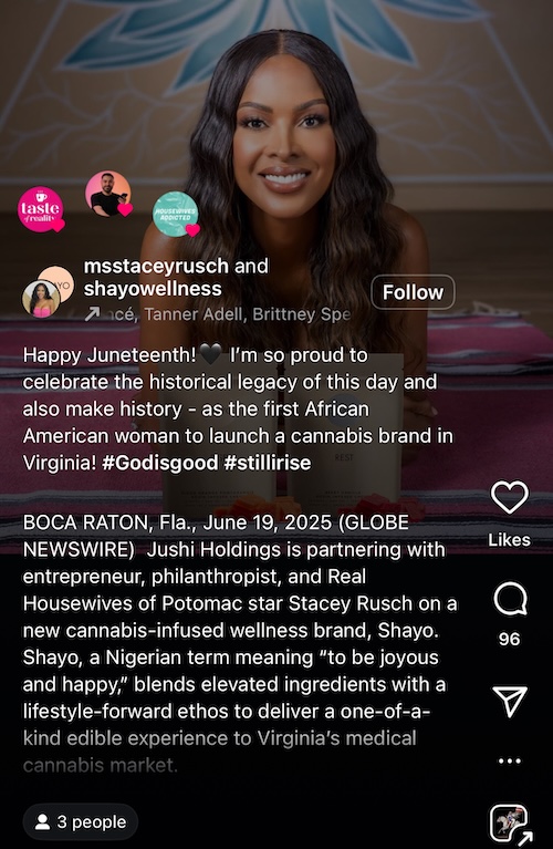 RHOP Stacey Rusch Announces Cannabis Line on Juneteenth