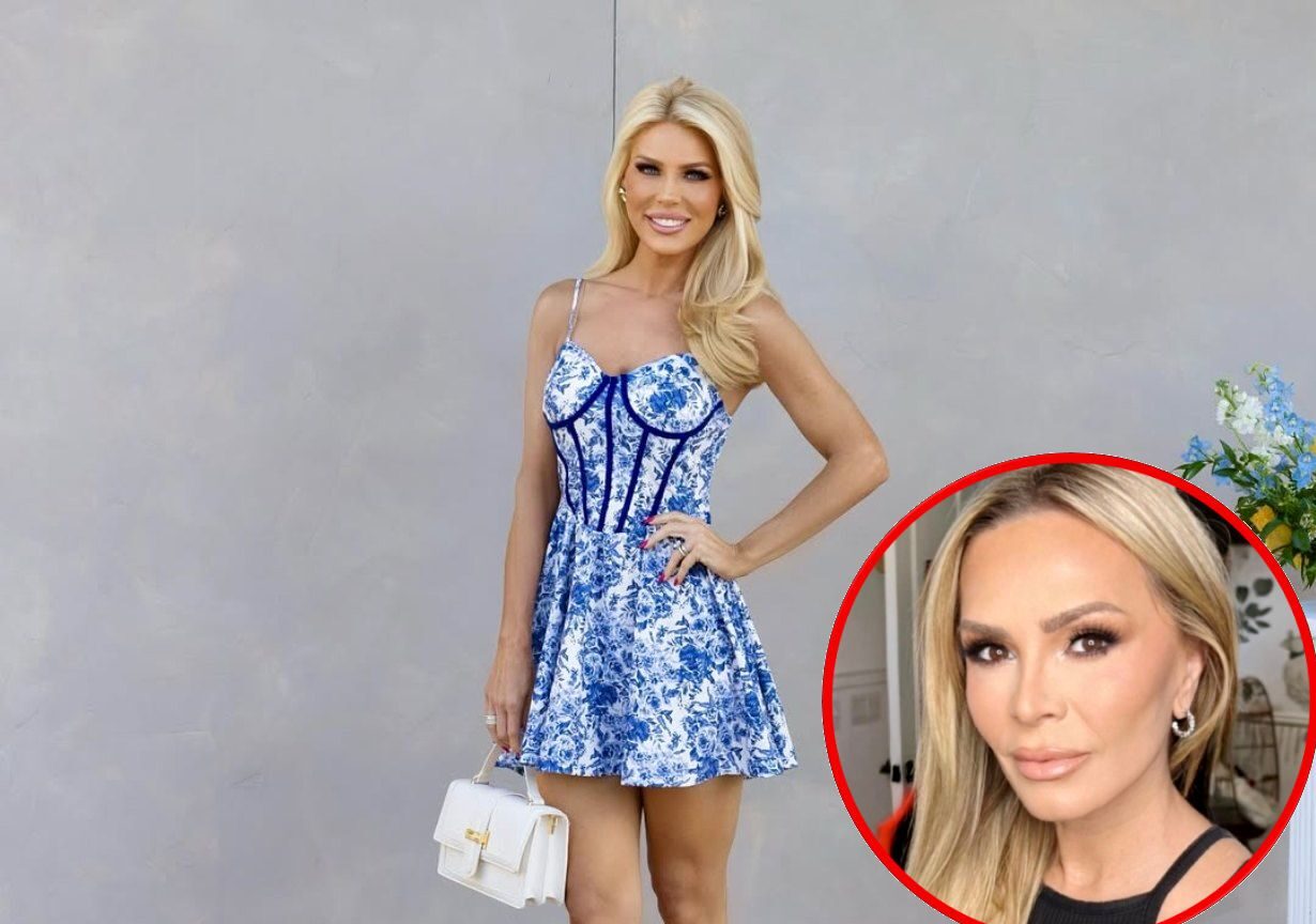 Gretchen Rossi v Tamra Judge e1754797382602 RHOC's Gretchen Rossi Addresses Studio Recording of Tamra, Changing Hospital Story & Matt's Alleged Lies, Plus Alexis Drama, Lie Detector Mistake as Slade Shares How He Got Recording