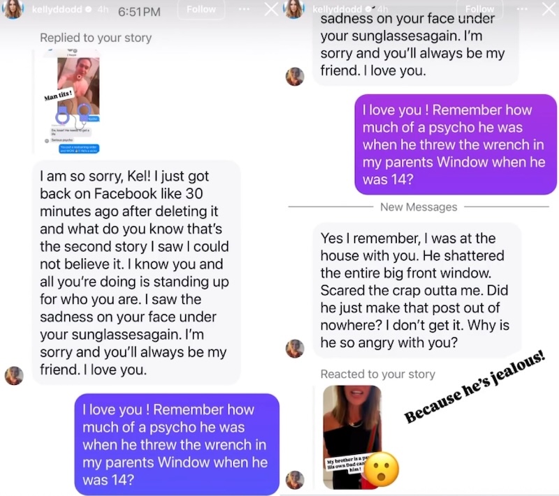 RHOC Kelly Dodd Accuses Brother of Throwing Wrench Into Parents' Window