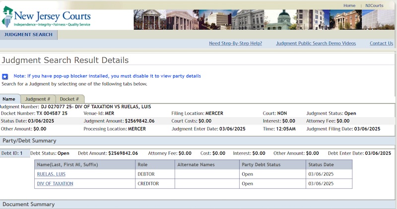 RHONJ Luis Ruelas Tax Debt Update copy