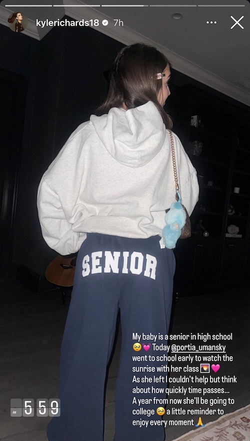 RHOBH Portia Umansky Starts High School as a Senior