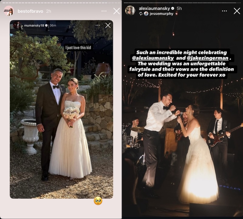 RHOBH Alexia Umansky Poses With Dad Mauricio on Wedding Day