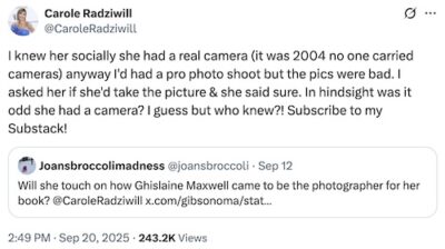 RHONY’s Carole Radziwill Explains Why Ghislaine Maxwell Shot Her Book