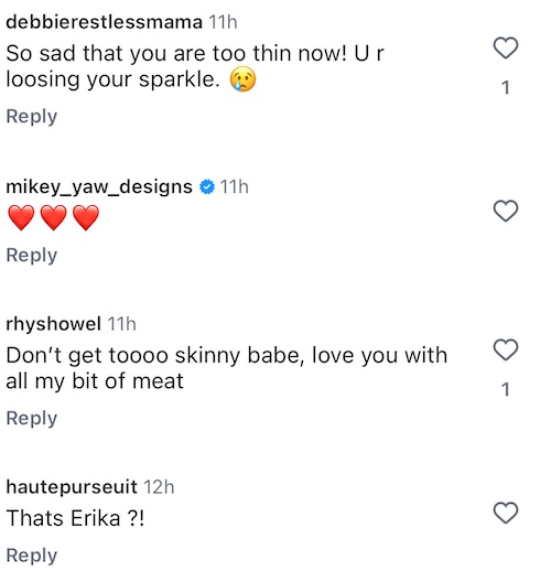 RHOBH Erika Jayne Labeled Too Thin