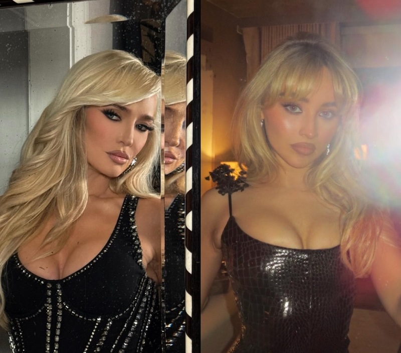 RHOBH Erika Jayne and Sabrina Carpenter Side by Side