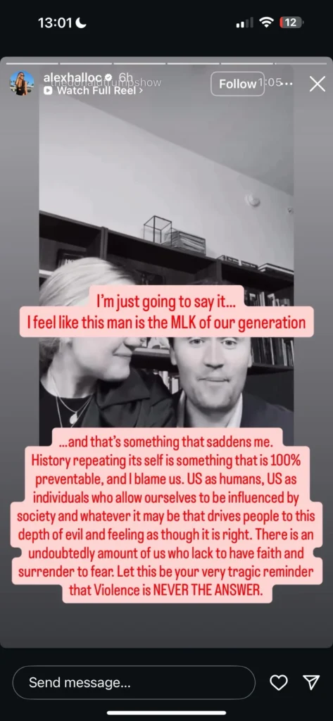 Alex Hall, Charlie Kirk, MLK