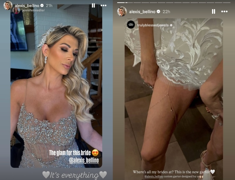 RHOC Alexis Bellino Shows Off Wedding Glam and Garter