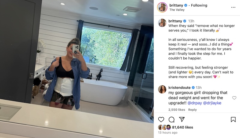 The Valley's Brittany Cartwright Confirms Plastic Surgery Procedure