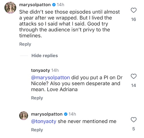 RHOM Marysol Patton Clarifies Timeline of Ratchet Wretched Drama With Adriana