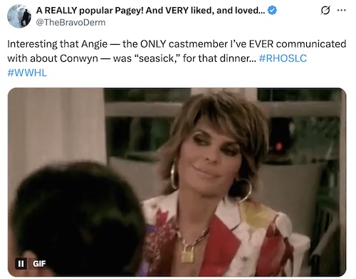 RHOSLC Blogger Calls Out Angie Katsanevas for Seasickness