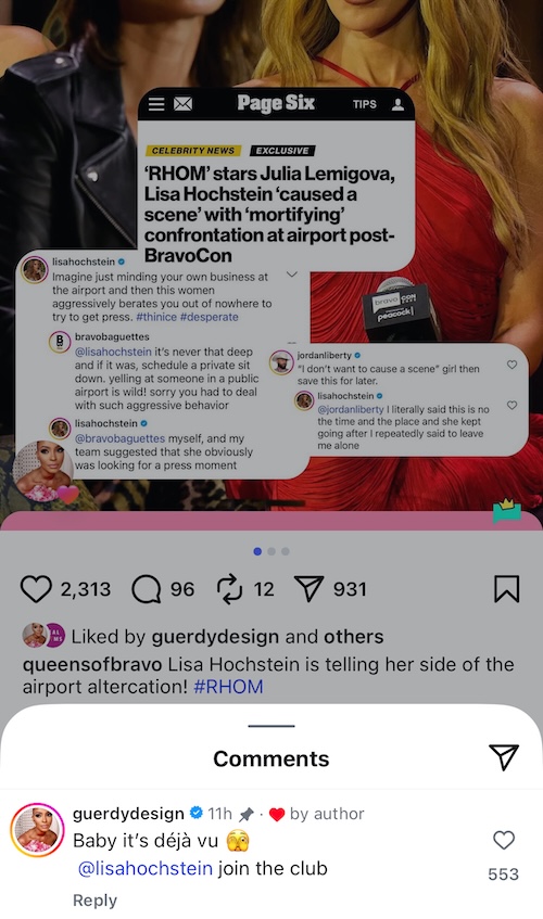 RHOM Guerdy Abraira Reacts to Lisa Hochstein Julia Lemigova Airport Drama