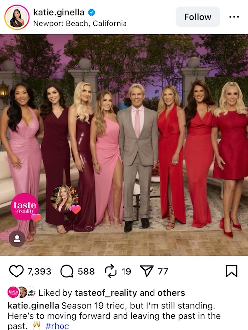 Katie Ginella Shares RHOC Reunion Pic With Gretchen Rossi Cropped Out
