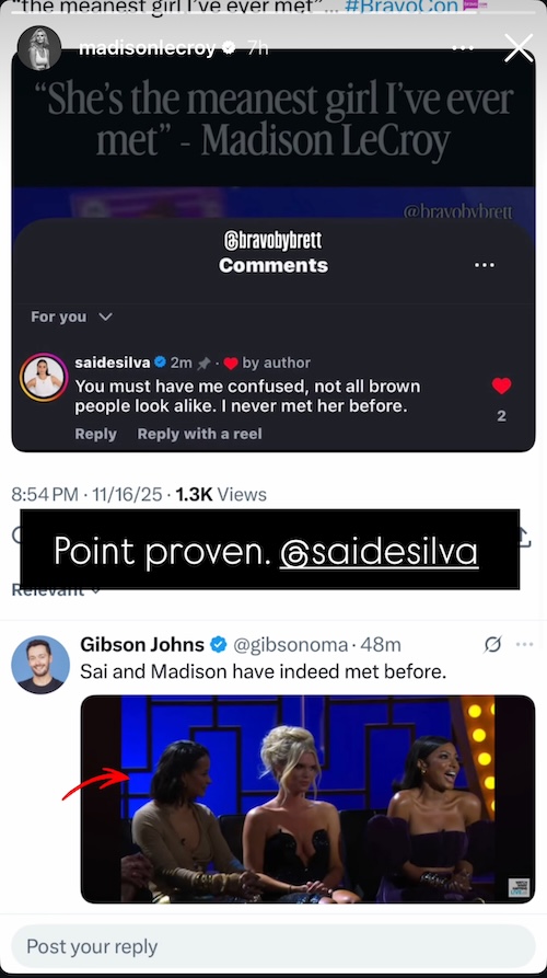 Southern Charm Madison LeCroy Fires Back at Sai De Silva Amid BravoCon Feud