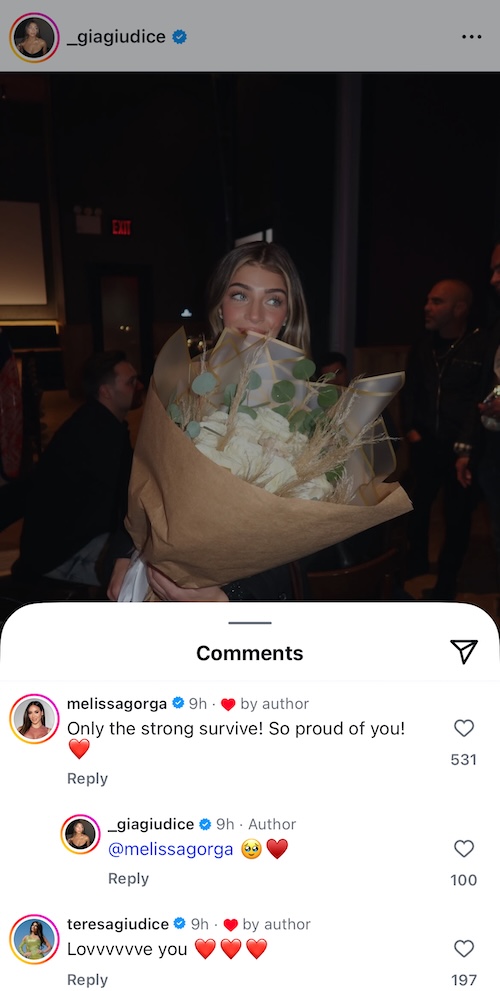 RHONJ Melissa Gorga Reacts to Gia Giudice's Special Forces Win