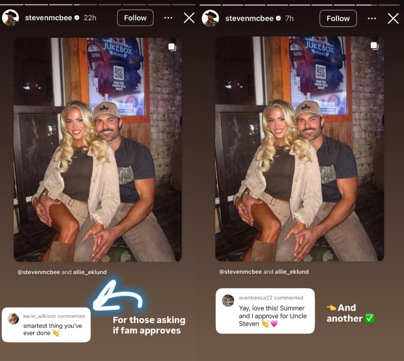 Steven McBee Confirms Family Approves of Girlfriend Allie Eklund