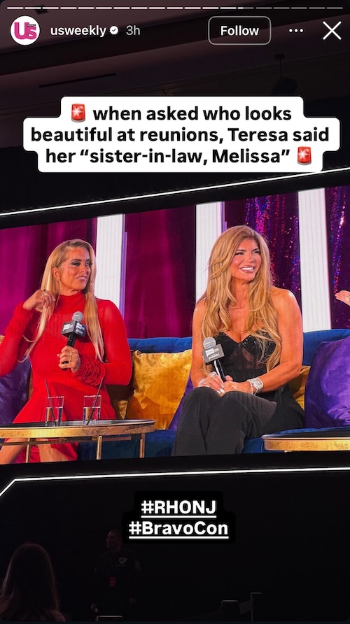 RHONJ Teresa Giudice Called Melissa Gorga Beautiful at BravoCon